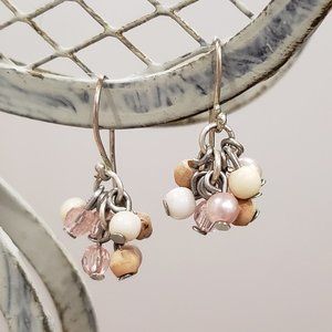 Cluster drop earrings
